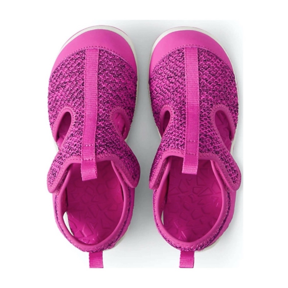 Lands End Pink & White Closed Toe Water Sandals Girls Size 3
